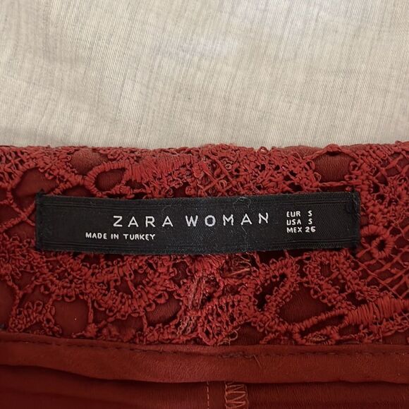 Zara Lace Midi Skirt Y2K Size Small or 26 - Picture 6 of 6
